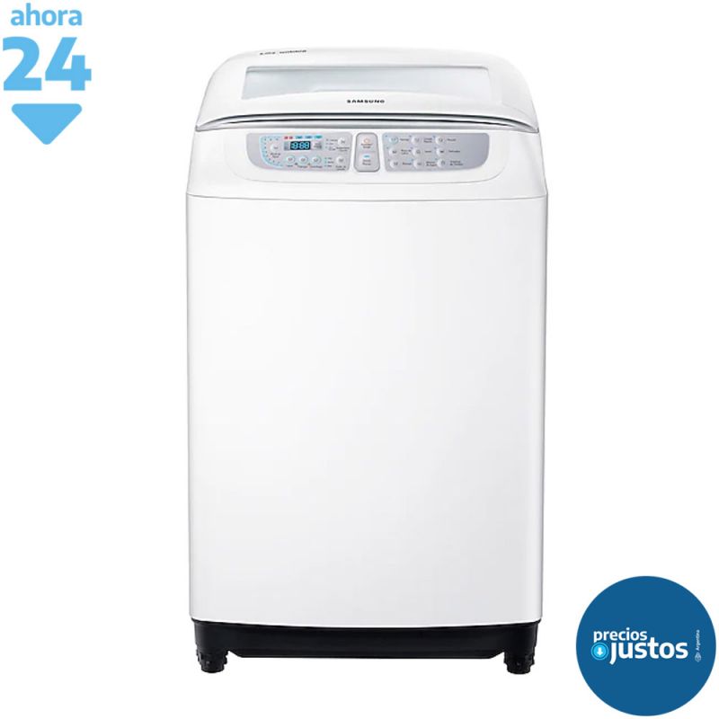 Lavarropas Automático Carga Superior Samsung WA80F5S4UTW/UDW 8KG 700RPM Blanco