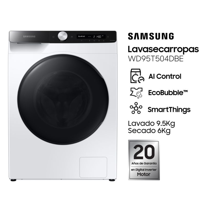 LavaSecarropas Samsung IA WD95T504DBEUBG 9.5/6kg Inverter Blanco