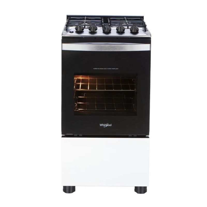 Cocina a Gas 49CM 4H Whirlpool WFO4NBB Blanco