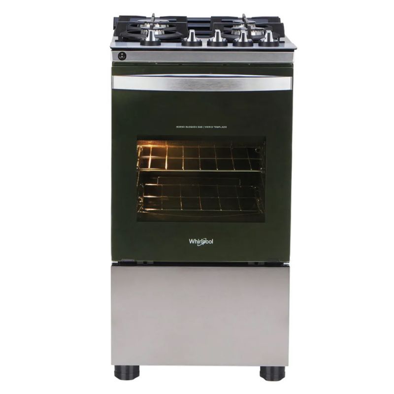 Cocina a Gas 51CM 4H Whirlpool WFO4VBR Inox