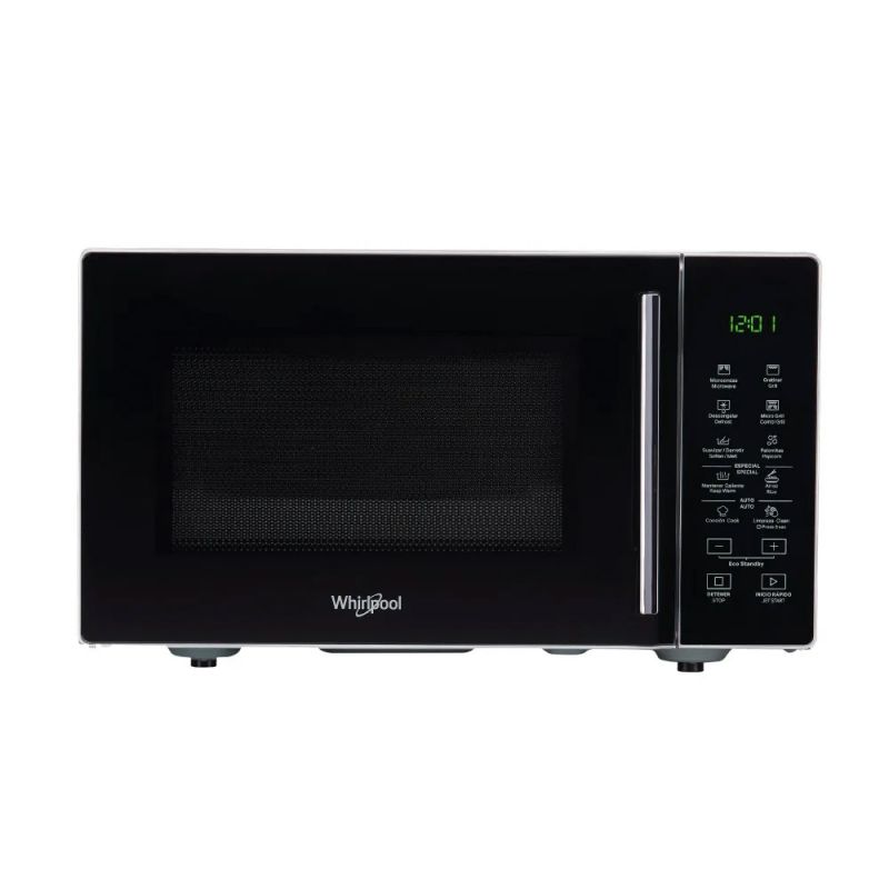 Microondas Digital 25Lts Whirlpool WMS25BS Grill Negro con Gris