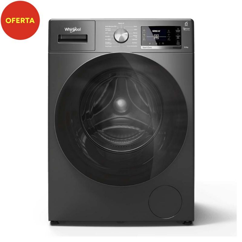 Lavarropas Automático 9.5kg 1400RPM Whirlpool WNQ95AS Inverter Titanium