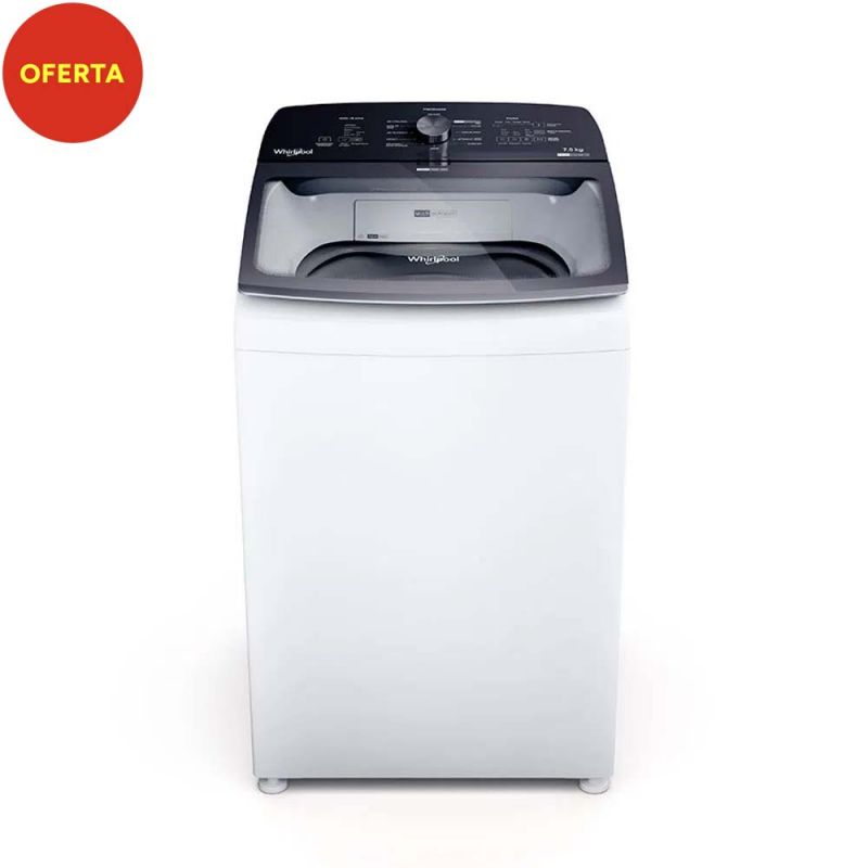 Lavarropas Automático C/Superior Whirlpool WWH07AB 7,5kg 750Rpm Blanco