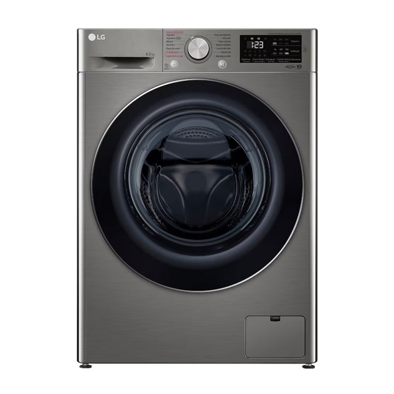 Lavarropas Automático LG WM85VVC5S6P 8.5kg 1400RPM Inverter Silver