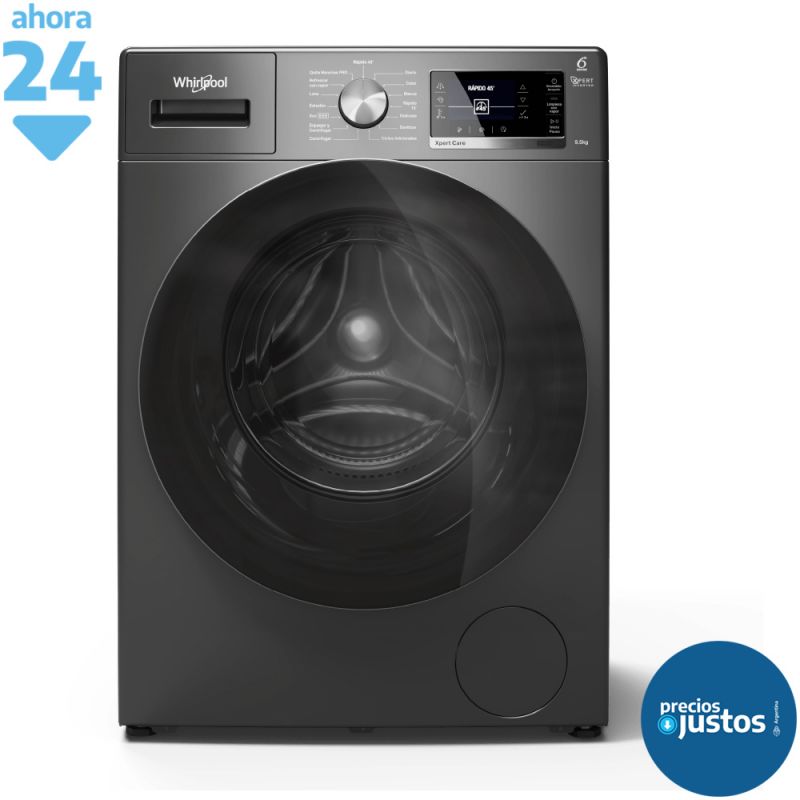 LavaSecarropas Whirlpool WNC95AS 9.5/6kg Inverter Titanium