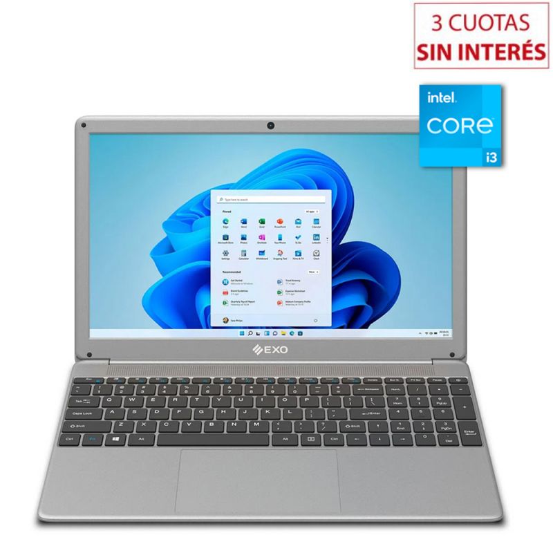 Notebook 15.6" EXO Smart XQ3J-C385 Intel i3 8/480GB Silver