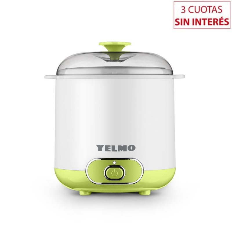 Yogurtera 2 contenedores Yelmo YG-1717 Blanco con Verde