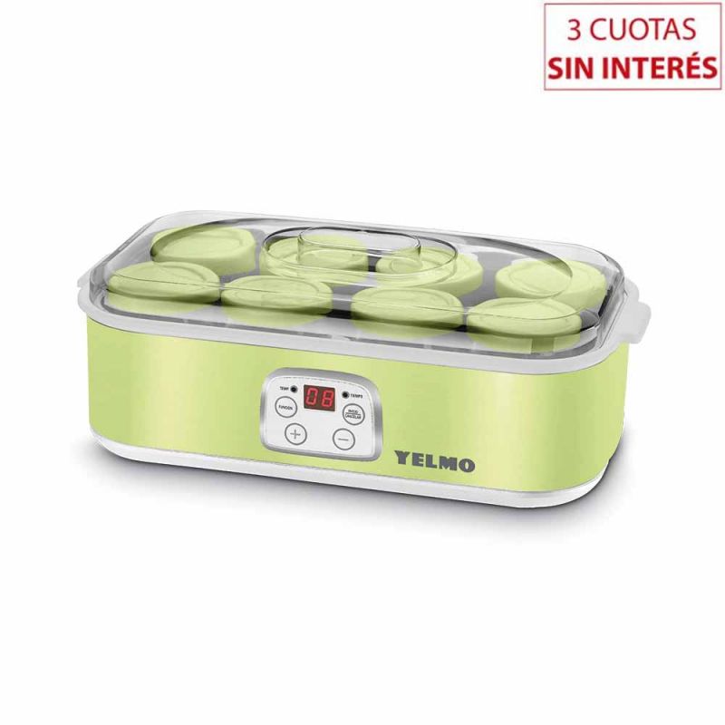 Yogurtera Digital 8 Frascos Yelmo YG-1708 Verde
