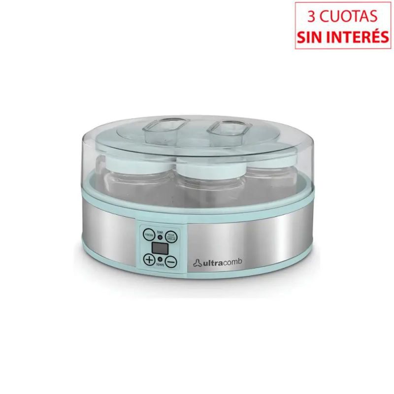 Yogurtera 7 Frascos Ultracomb YG-2707 Timer Digital Verde