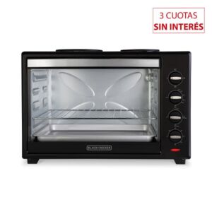 Horno Eléctrico 62Lt Black & Decker TO6000-AR Doble Anafe Negro