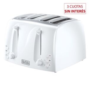Tostadora 4 Ranuras Black & Decker TR21650-AR Blanco