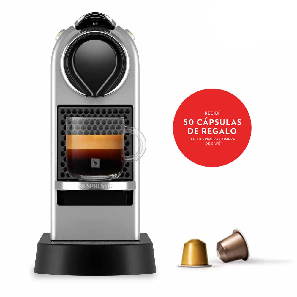 Cafetera Nespresso CitiZ Silver C113-AR-SI-NE2 Gris