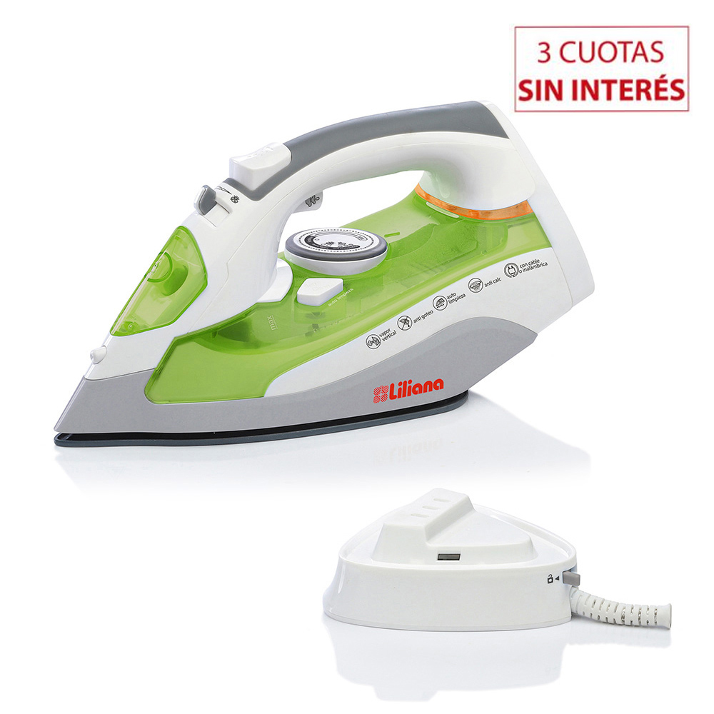Plancha Vapor inalámbrica Liliana Practistyle RPV501 Verde
