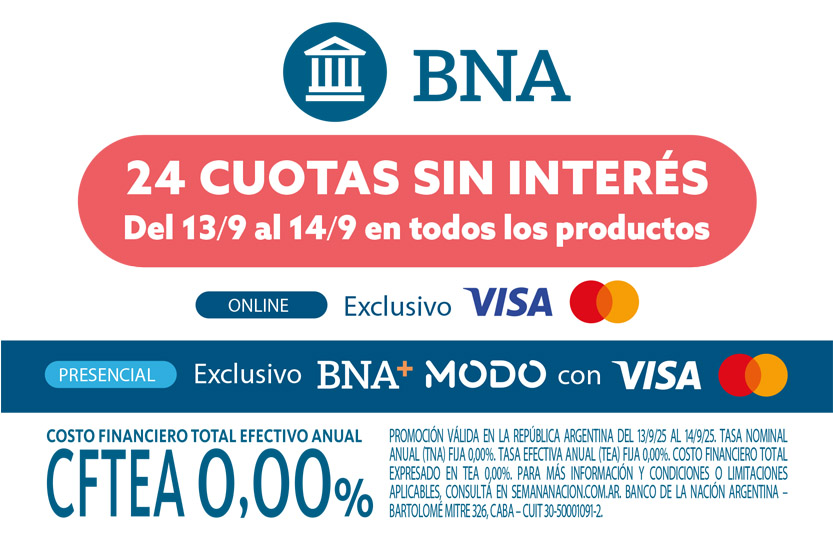 Promoción de 24 cuotas sin interés con Banco Nación
